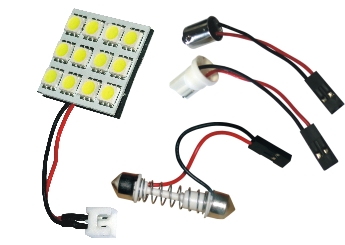 (LED 017) MULTI-USO 12 LEDs (BASE 69): 31-44mm (12 V) - BRANCO