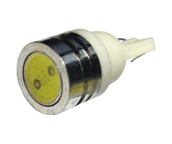 (LED 020/10un) T10 SUPER PINGÃO 1x HIGH POWER LED CX10un- BRANCO, 12V