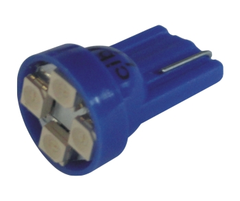 (LED 041) PINGÃO T10 4SMD (LED 1210) - AZUL, 12V