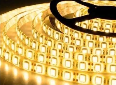 (LED 043) ROLO FITA FLEXIVEL 3528 (5M) - AMARELO 12V