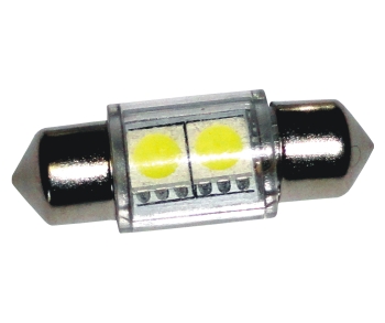 (LED 046) TORPEDO 2 LEDs (LED 5050) - 31mm BRANCO, 12V