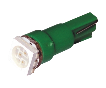 (LED 051) PINGUINHO T5 1SMD (LED 5050) - VERDE, 12V