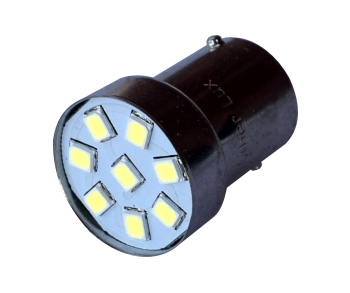 (LED 129/10) 1156- (1141/ 1 POLO / 67), 9 LEDS-2835SMD- BRANCA, 24V